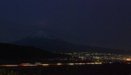 富士山と夜景