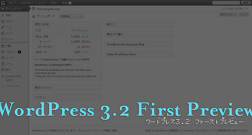 噂の「WordPress 3.2 の新機能」を体験せよ！