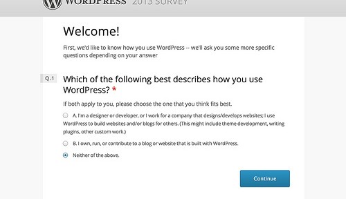 WordPress 2013 Survey の設問・選択肢を翻訳しました