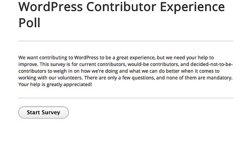 WordPress Contributor Experience Poll を翻訳してみた