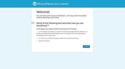 WordPress 2015 Survey の設問・選択肢を翻訳しました